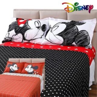 [SHOPTIME] Jogo De Cama ou Cobreleito Percal 180 Fios Mickey E Minnie Percal 180 Fios 3/4 Peças Solteiro, Casal ,Queen . King ou – Casa & Conforto + Disney (3 Modelos)