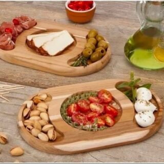 [MAGAZINE] Petisqueira de Madeira Oval 2 Peças – Tramontina Teca