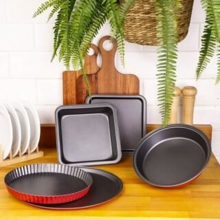 [SHOPTIME] Conjunto de Assadeiras 5 Peças Milano Em Aço Carbono – Basic+ (2 Cores)