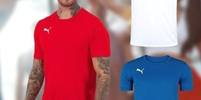 [CENTAURO] Camisa Puma Jersey Active – Masculina (Branca, Azul ou Vermelha)