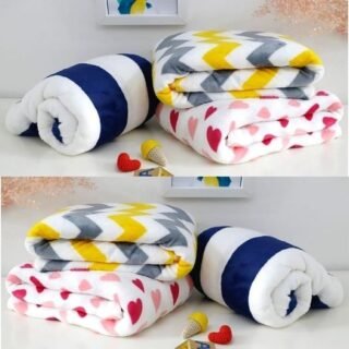 [SHOPTIME]<br>Cobertor Solteiro Estampado Comfy Listras – Basic+