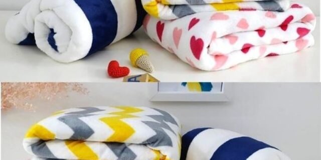 [SHOPTIME]<br>Cobertor Solteiro Estampado Comfy Listras – Basic+