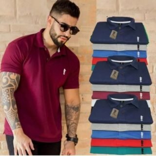 [AMAZON] Frete Grátis 🇧🇷 PRIME: Kit 03 Camisas Gola Polo Marine