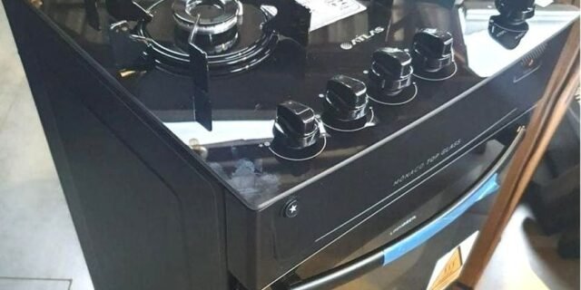 [MAGAZINE] Fogão 4 Bocas Mesa de Vidro Atlas Preto – Acendimento Automático Mônaco Top Glass