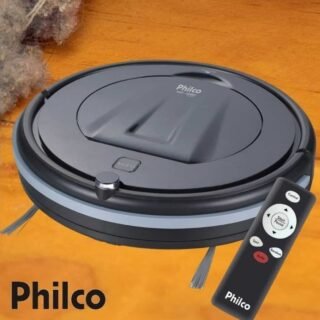 [MAGAZINE] Robô Aspirador de Pó Philco PAS08C, Bivolt, Preto, Passa Pano Enquanto Aspira