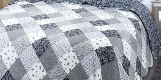 [MAGAZINE] Colcha Casal Jolitex Poliéster Ultrasonic Dyuri – Cinza 3 Peças