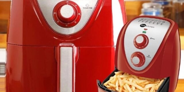 [SHOPTIME] Fritadeira Sem Óleo Fun Kitchen 5L Vermelha 1500W