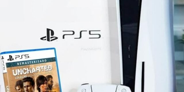 [SUBMARINO] Console Playstation 5 825GB SSD + Controle Sem Fio DualSense – Branco + Jogo Uncharted: Coleção Legado dos Ladrões – PS5