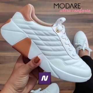 [NETSHOES] Tênis Modare Jogging Feminino – Nude