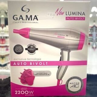 [MAGAZINE] Secador de Cabelo Gama Italy New Lumina 3D – Cinza e Pink 3D Therapy Treatment 2200W