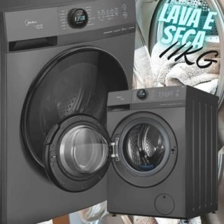 [SHOPTIME] 20% de Volta no AME: Lava e Seca 11KG HealthGuard Smart Titanium com wifi Midea