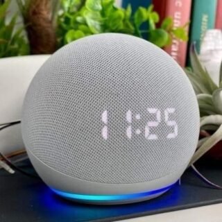 [PONTO] Smart Speaker Amazon Echo Dot 4ª Geração com Relógio e Alexa – Branco