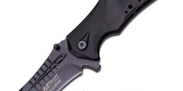 [AMAZON] Faca assistida por mola MTech USA MT-A845BK fechada, lâmina preta de 12,7 cm