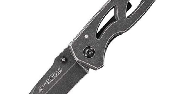 [AMAZON] Smith & Wesson Faca dobrável ExtremeOps CK404 15,8 cm de alto carbono S.S. com lâmina Tanto de 6,6 cm e cabo inoxidável para atividades ao ar livre, táticas, sobrevivência e EDC