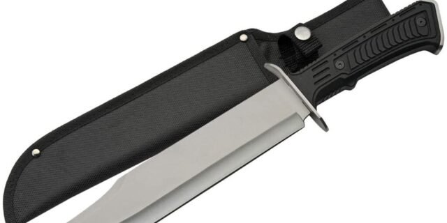 [AMAZON] SZCO Supplies Faca para sobrevivência ao ar livre Silver Tech Bowie Blade de 38 cm, 211515-SL