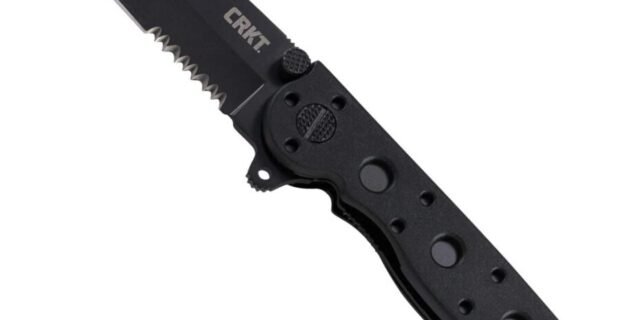 [AMAZON] Faca dobrável CRKT M16-10KZ EDC: transporte diário, lâmina preta serrilhada, tanto, segurança do forro automático, alça de nylon, clipe de bolso