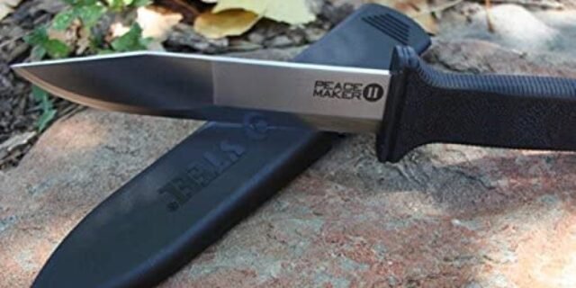 [AMAZON] Faca de lâmina fixa tática Cold Steel Peace Maker com bainha