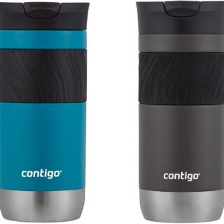 [AMAZON] Contigo Caneca de viagem térmica Snapsear, 473 ml, Saque/Zimbro, pacote com 2