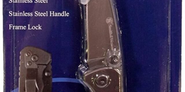 [AMAZON] Smith & Wesson Faca dobrável CK400 13,6 cm de alto carbono S.S. com lâmina de ponta de queda de 5,5 cm e cabo de aço inoxidável para atividades ao ar livre, táticas, sobrevivência e EDC