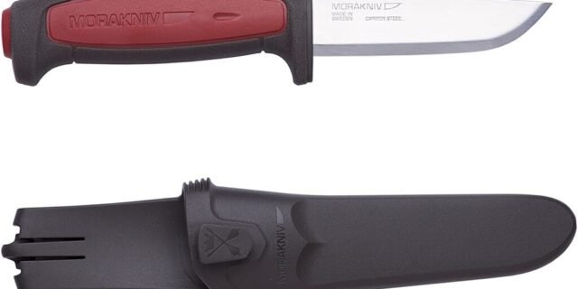 [AMAZON] Morakniv Faca utilitária de lâmina fixa completa Craftline Pro C com lâmina de aço carbono e bainha combi, 9 cm