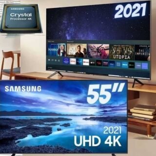 [EXTRA] Smart 55″ TV UHD 4K Samsung 55AU7700, Processador Crystal 4K, Tela sem limites, Visual Livre de Cabos, Alexa built in, Controle Único