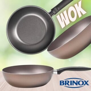 [CASAS BAHIA] Wok Carlos Bertolazzi Brinox para Risoto Yakisoba Molhos Ø 24 x 7 cm 2,3 L