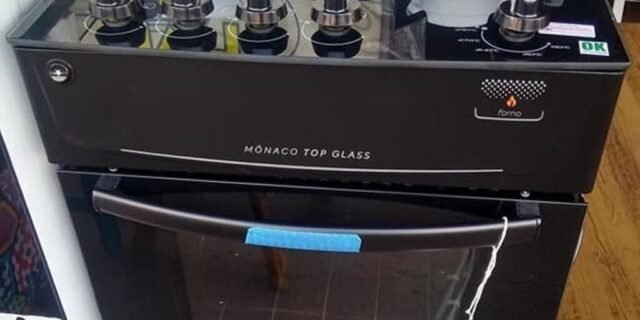 [MAGAZINE] Fogão 4 Bocas Mesa de Vidro Atlas Preto – Acendimento Automático Mônaco Top Glass