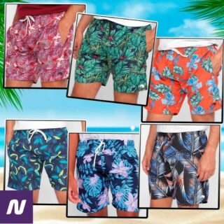 [NETSHOES] Bermuda Gajang Floral Masculina