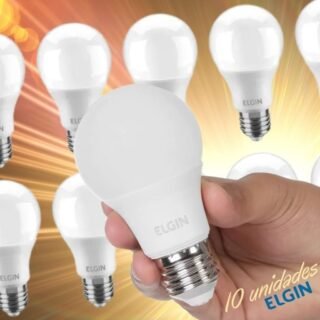 [MAGAZINE] Kit Lâmpadas LED 10 Unidades Branca E27 4,9W – 6500K Elgin Bulbo A55