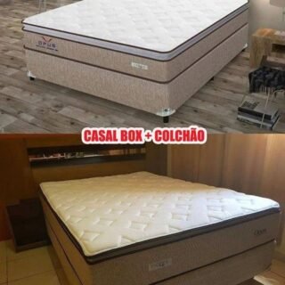 [MAGAZINE] Cama Box Casal (Box + Colchão) Plumatex Molas – 65cm de Altura Ópus