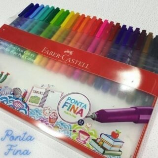 [AMAZON] Caneta Ponta Fina, Faber-Castell, Fine Pen Colors, 24 Cores