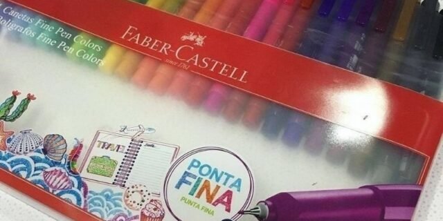 [AMAZON] Caneta Ponta Fina, Faber-Castell, Fine Pen Colors, 24 Cores
