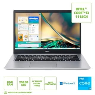 [AMERICANAS] Notebook Acer Aspire 5 Intel Core I3 1115G4 8GB 256GB SSD W10 14″ Led FHD IPS Dourado A514-54-384J