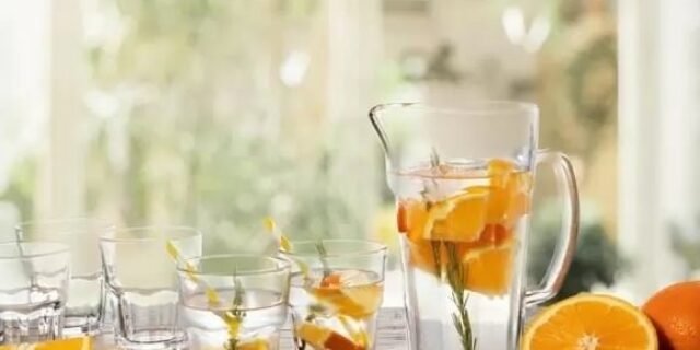 Conjunto de Jarra 1L e Copos 300ml de Vidro Haus – Pavillion 7 Peças