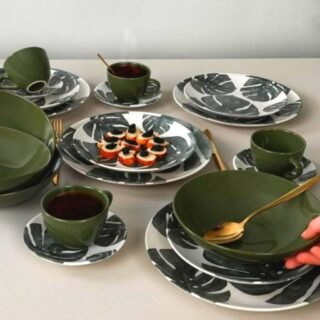 [MAGAZINE] Aparelho de Jantar Chá 20 Peças Haus Cerâmica – Verde Redondo Soho Folhagem