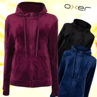 Jaqueta de Plush com Capuz Oxer – Feminina