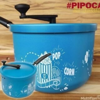 [MAGAZINE] Pipoqueira Multiflon Azul Antiaderente – de Alumínio 3,8L 20cm Versátil (Azul ou Vermelho)