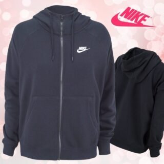 Jaqueta com Capuz Nike Sportswear Essential Hoodie FZ FLC – Feminina