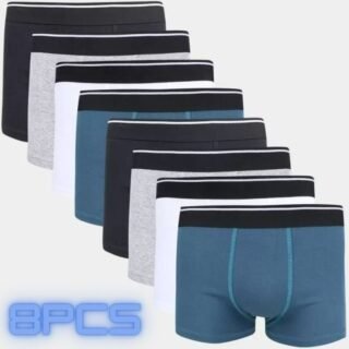 Kit Cueca Boxer La Math’s C/ 8 Peças Masculina