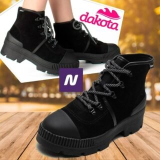 Bota Coturno Dakota Modra Tratorada Feminina – Preto