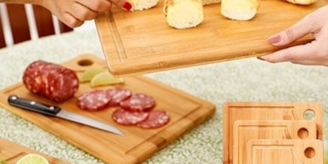 Jogo de 3 Tábuas de Corte – La Cuisine Linha Bambu