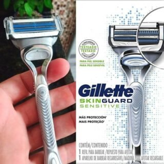 Frete Grátis 🇧🇷 PRIME: Aparelho de Barbear Gillette Skinguard Sensitive – 1 unidade