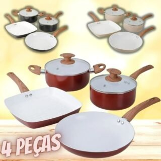 [SHOPTIME]40% de Volta no AME: Jogo de Panelas Classic 4 Peças – La Cuisine (3 Cores)