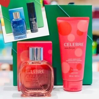 Combo Presente Dia dos Namorados Celebre: Desodorante Colônia 100ml + Loção Corporal 200ml ou + Body Spray 100ml + Caixa de Presente