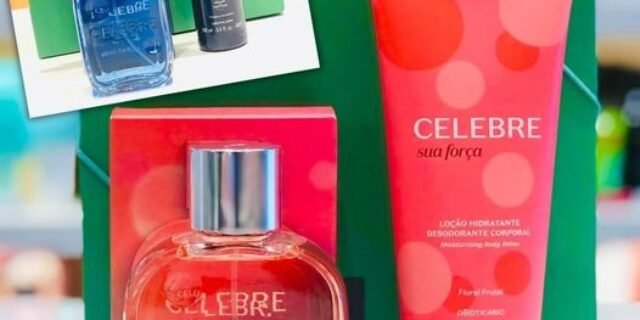 Combo Presente Dia dos Namorados Celebre: Desodorante Colônia 100ml + Loção Corporal 200ml ou + Body Spray 100ml + Caixa de Presente