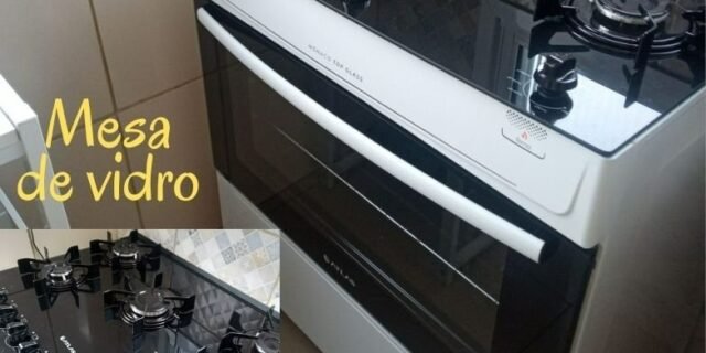 Fogão Atlas 5 Bocas Mônaco Top Glass com Mesa de Vidro Bivolt – Branco