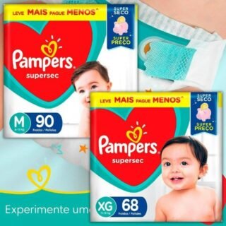 FRALDA PAMPERS SUPERSEC (M 180UN./ XG 136UN.)