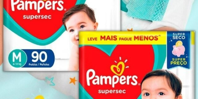FRALDA PAMPERS SUPERSEC (M 180UN./ XG 136UN.)