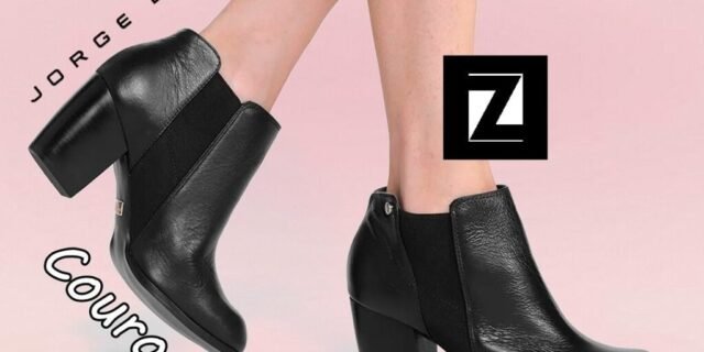 Bota Jorge Bischoff Cano Curto Salto Grosso Feminina – Preto