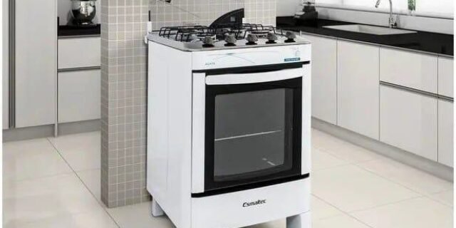 Fogão 4 Bocas Esmaltec Ágata – Acendimento Automático Branco